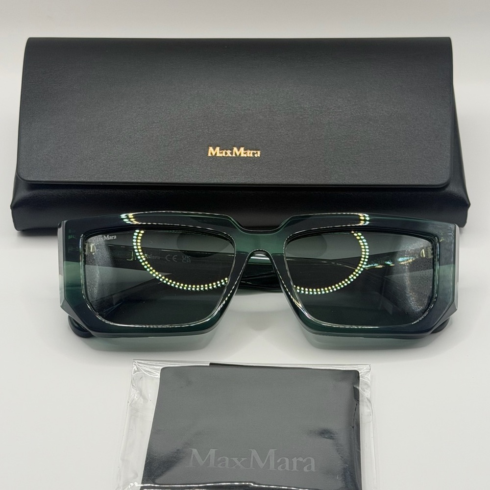 MaxMara Emerald Green Square Glasses